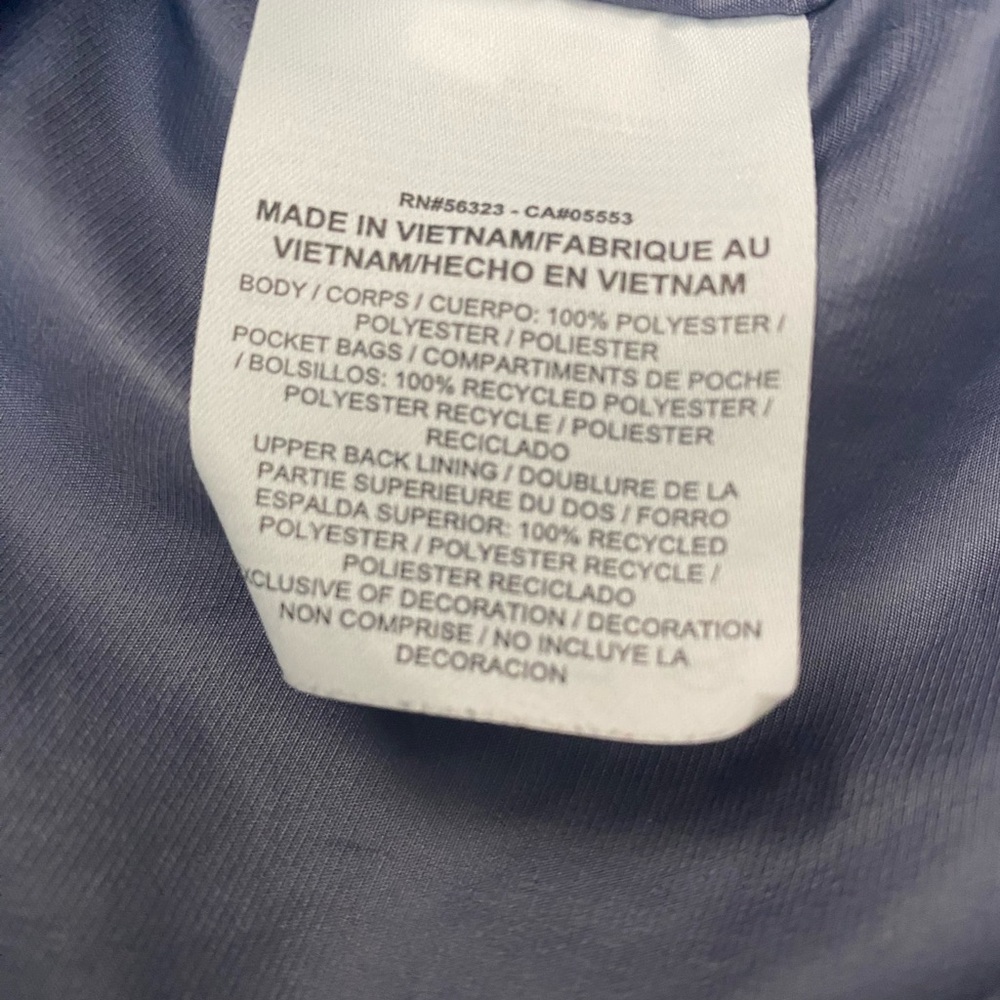 Nike Navy Blue Hooded Full Zip Windbreaker Jacket with White Accents Size Medium - Picture 7 of 7